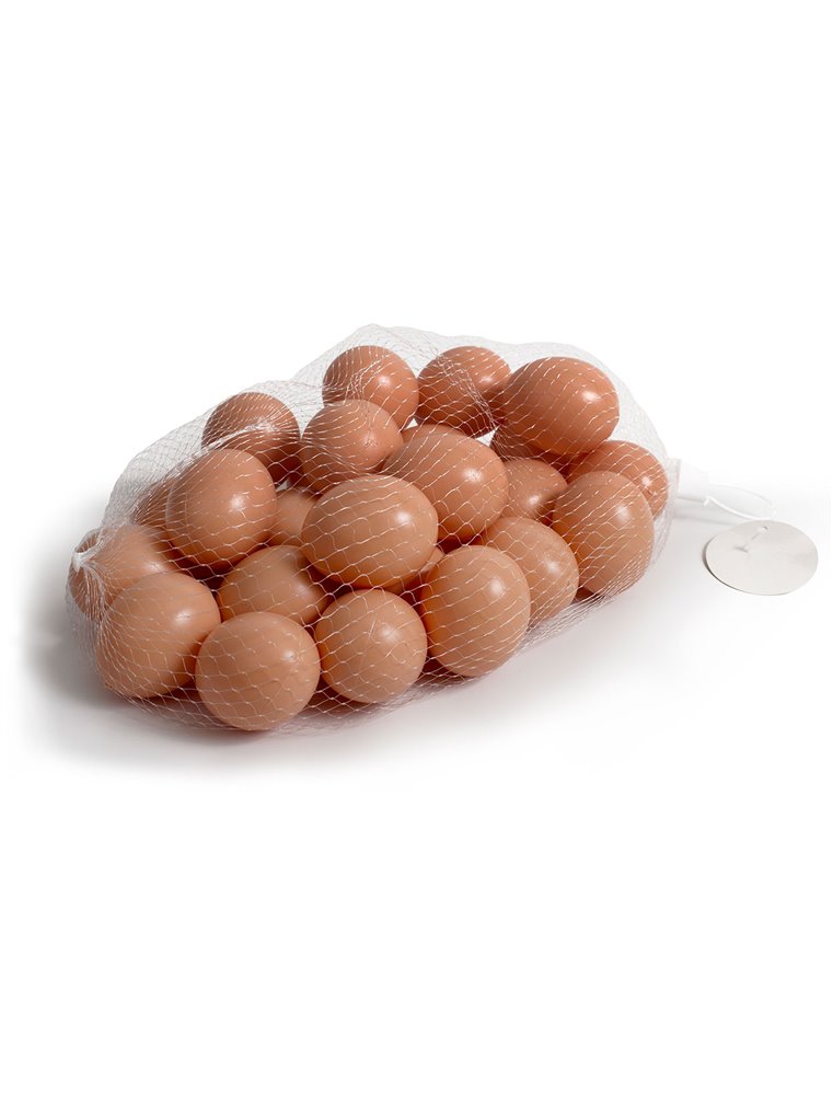 Plastic nest-ei bruin 53mm