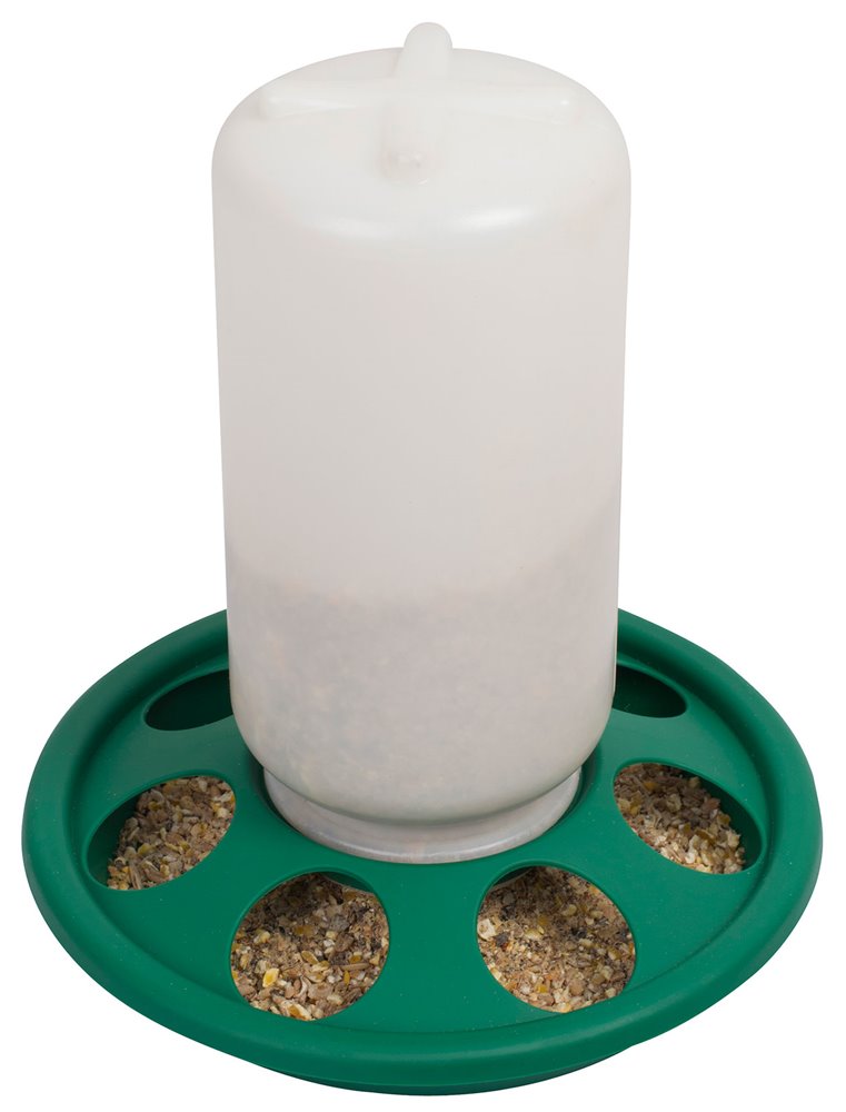 Kuikenvoerbak 1kg met schroefsl. 7 gaten