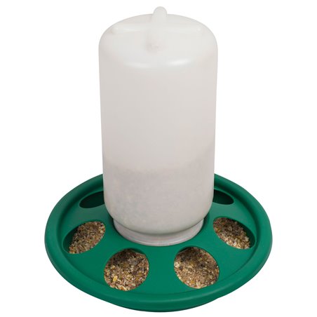 Kuikenvoerbak 1kg met schroefsl. 7 gaten