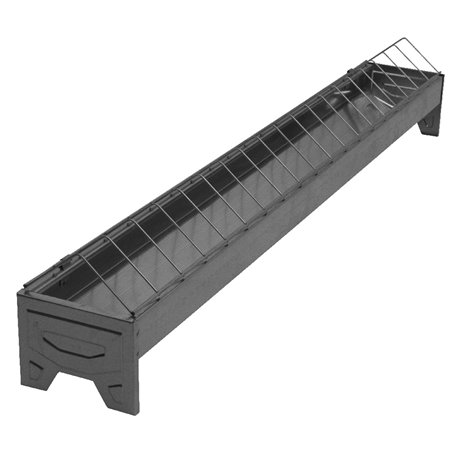 Pluimveevoerbak 100cm verzinkt draadgril