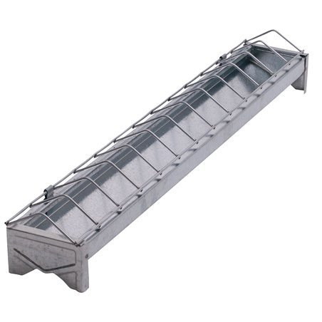 Kuikenvoerbak 50cm verzinkt met draadgr