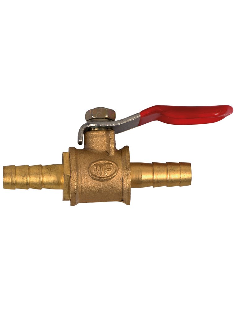 Minikogelkraan 6x6mm, messing