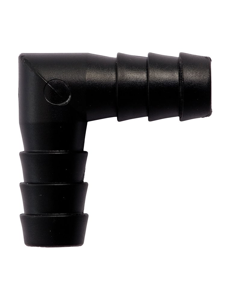 L-stuk 10x10mm ABS zwart