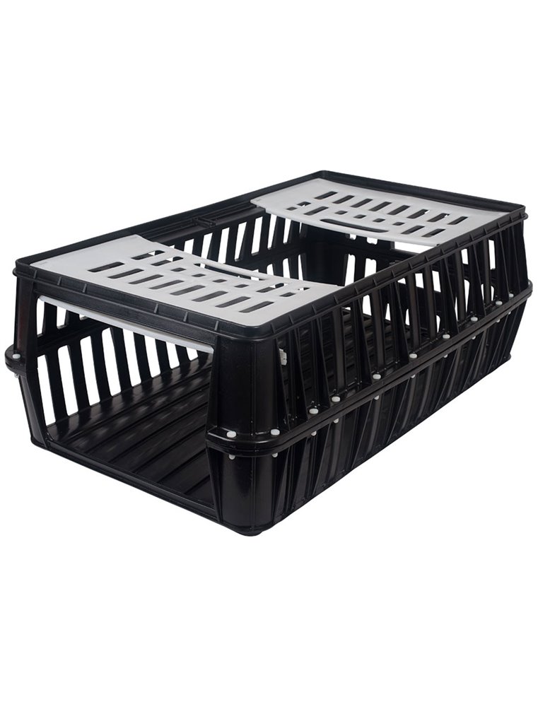 Transportkist voor pluimvee zwart klein