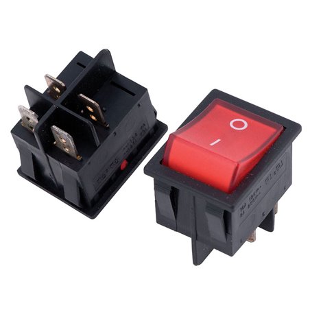 Schakelaar 4-kant + neon aan-uit voor ga