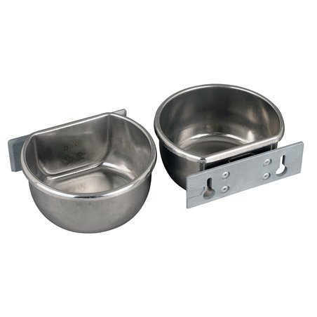 Rvs voer-/drinkbakje, 400ml. rvs/nylon