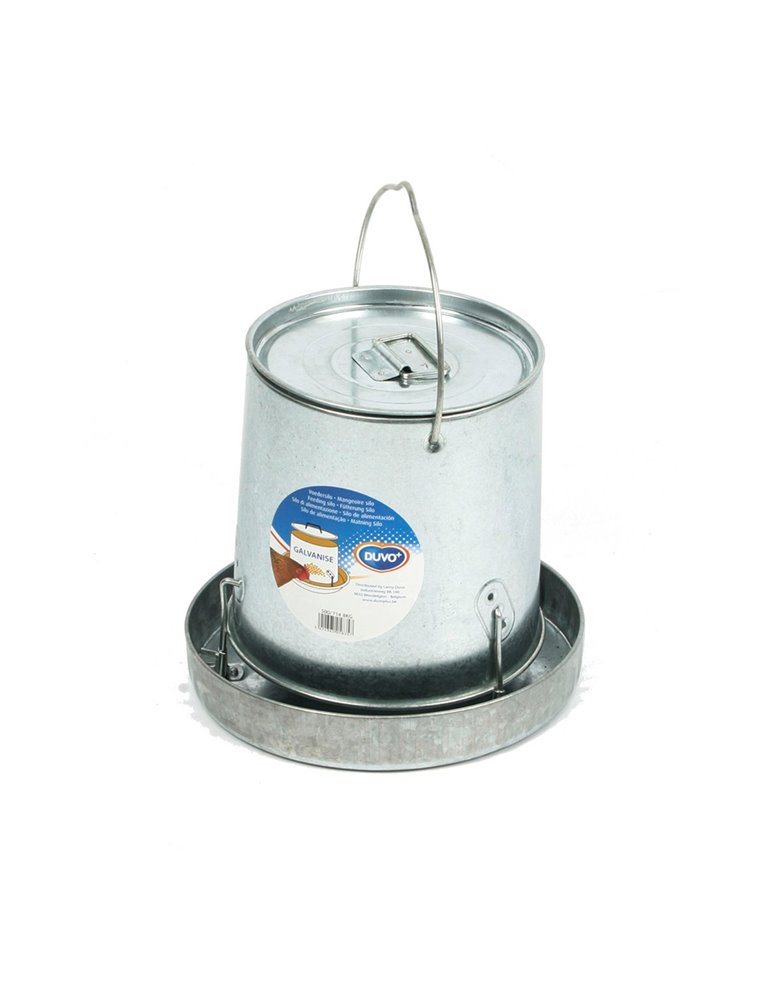 Voedersilo Galvanise met Deksel