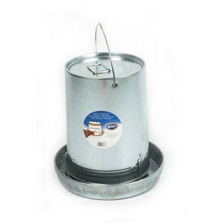 Voedersilo galvanise met deksel 14 kg
