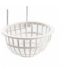 Nestje Plastic Open met Metalen Haak Wit