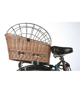 Fietsmand riet + klem bagagedrager