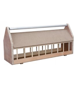 DUIVENEETBAK HOUT + ROL IN METAAL