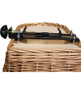 Fietsmand riet + klem bagagedrager