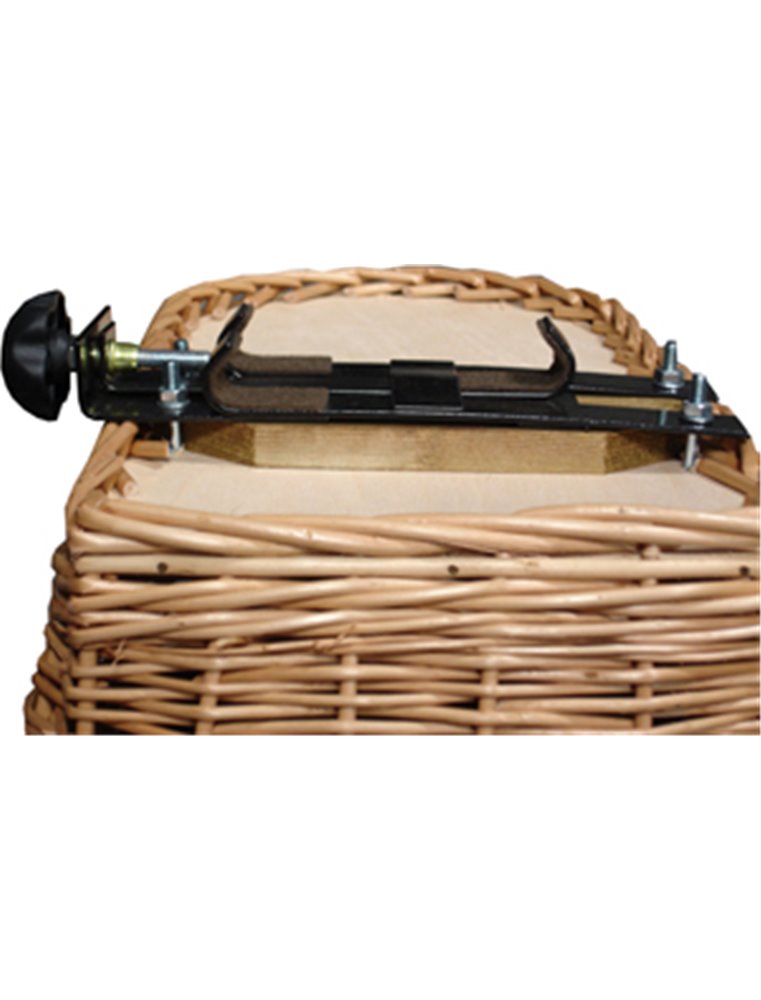 Fietsmand riet + klem bagagedrager