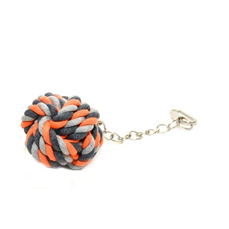 Tug toy knotted ball + chain