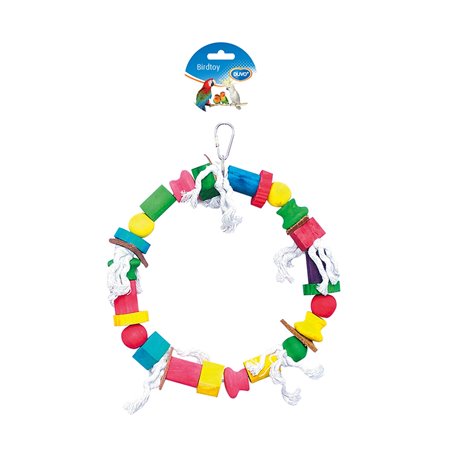 Rope ring with colorful cubes