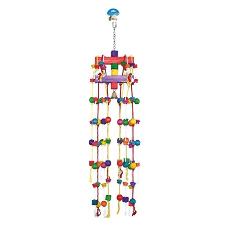 Carrousel rope with colorful cubes & bell