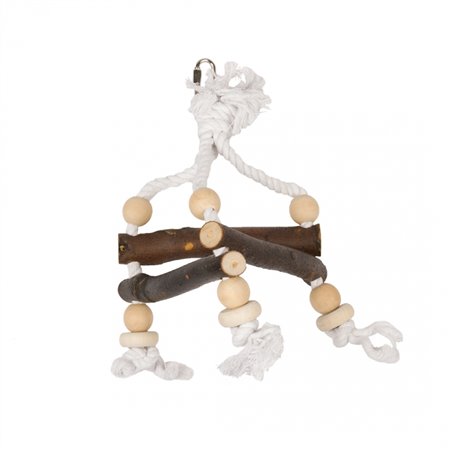 Wooden triangle with rope