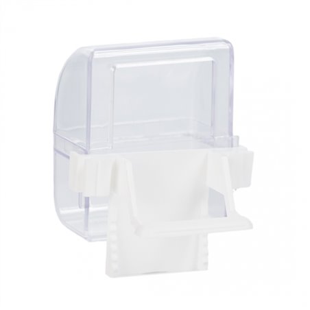 Interzoo kapbakjes met houder wit, set a 2 stuks.