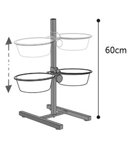 Voederst h met potten 2x25cm 2,5l