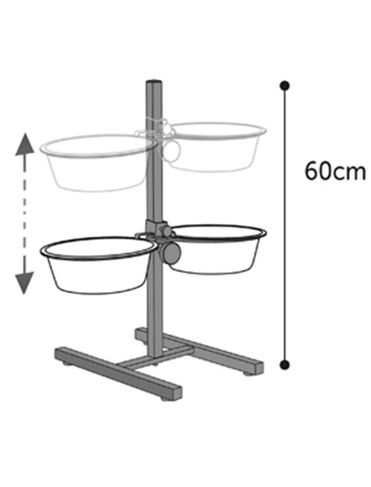 Voederst h met potten 2x25cm 2,5l
