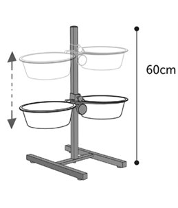 Voederst h met potten 2x27cm 4l