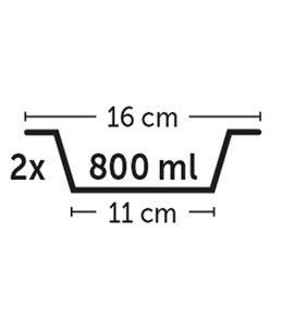 Eetpot duo dinner 16cm 800ml