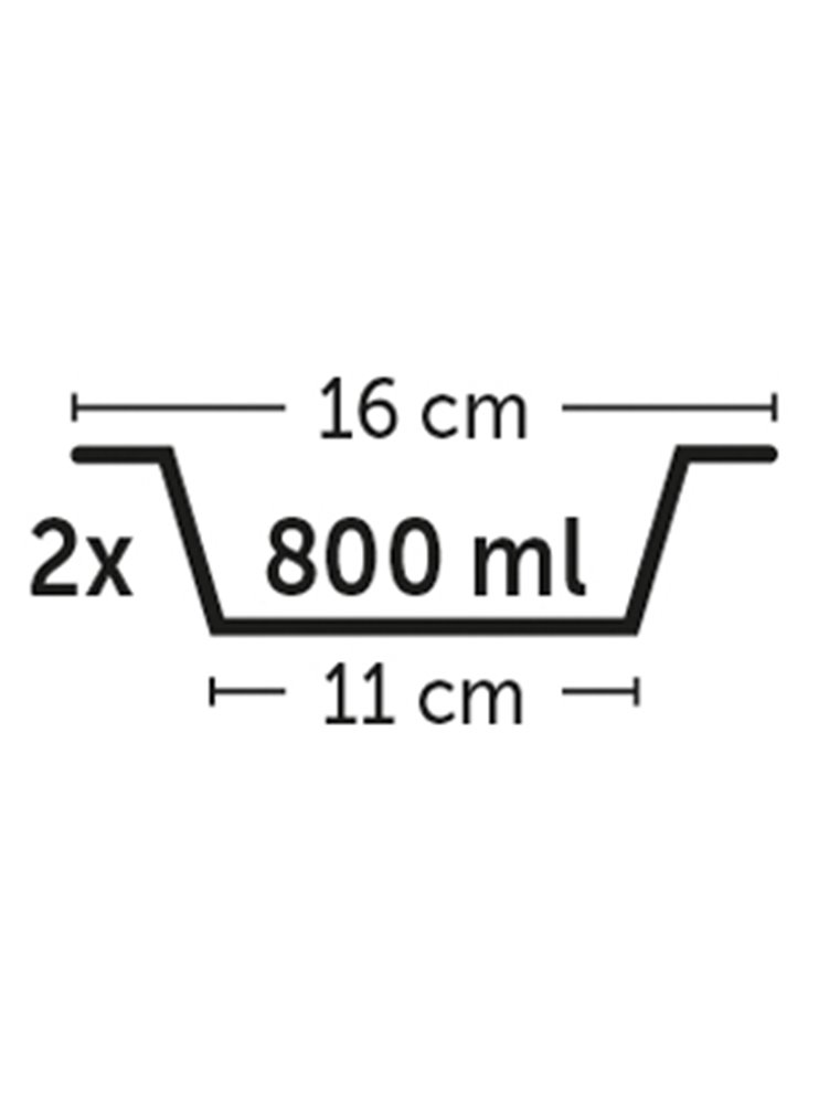 Eetpot duo dinner 16cm 800ml