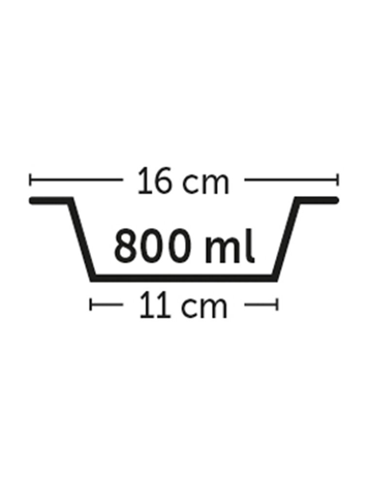 Eetpot inox nr2 16cm 800ml