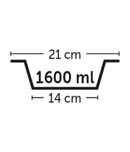 Eetpot inox nr3 21cm 1600ml