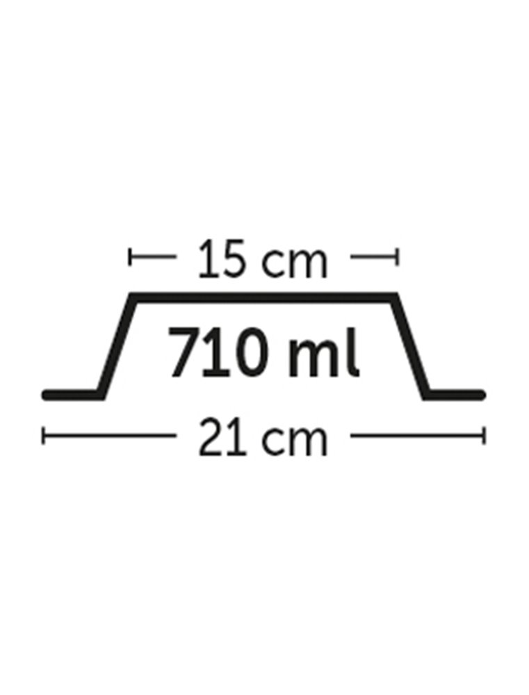 Eetpot inox antislip 15cm 710ml
