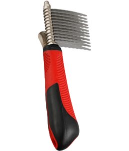 Klittenkam+handvat lang recht 12t 