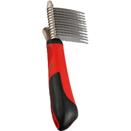 Klittenkam+handvat lang recht 12t 