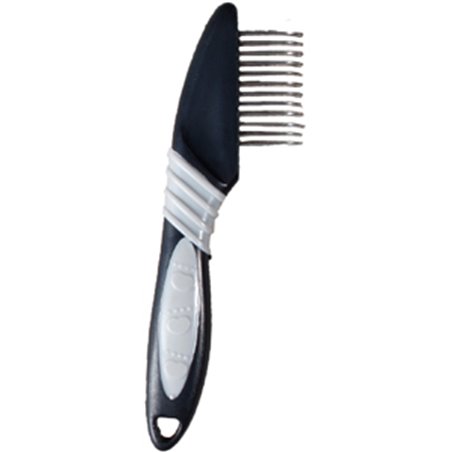 Klittenkam+handvat ronde tanden 