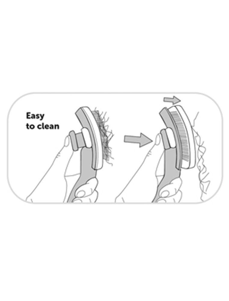 Slickerborstel+handv easy clean l