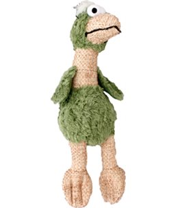 Pluche eend groen 26x12x8cm 