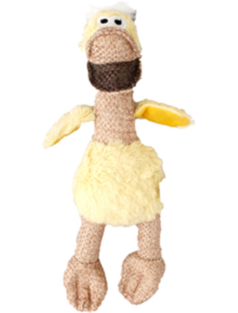Pluche eend geel 26x12x8cm