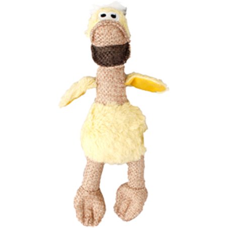 Pluche eend geel 26x12x8cm 