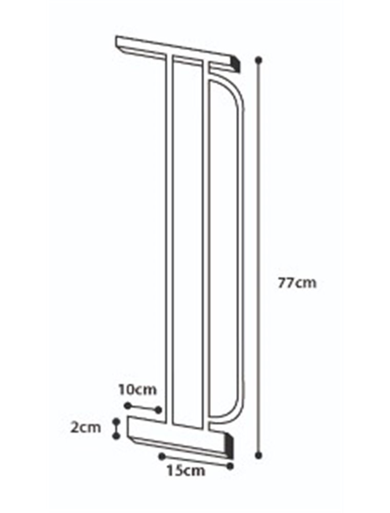 Verlengst. hondenhek 31002 wit 15cm