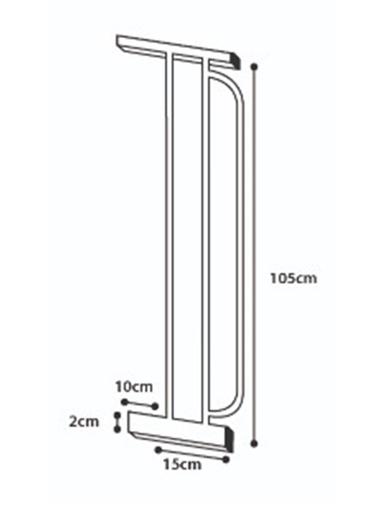 Verlengst. hondenhek 31003 wit 15cm
