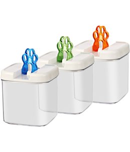 Snackdoos gr/bl/or 17,8cm 1,8l 120x120x180mm