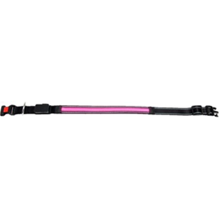 Led halsband roze+usb oplader 36cm 
