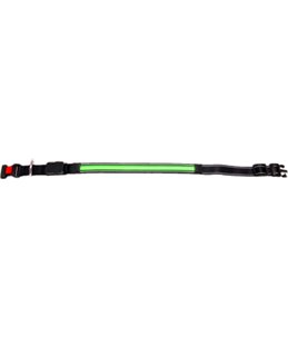 Led halsband groen+usb oplader 48cm