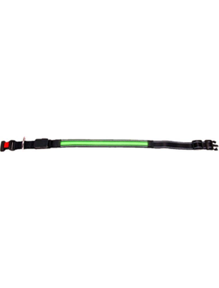 Led halsband groen+usb oplader 66cm