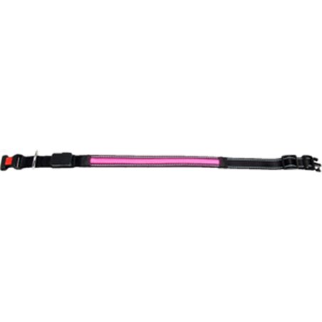 Led halsband roze+usb oplader 66cm 