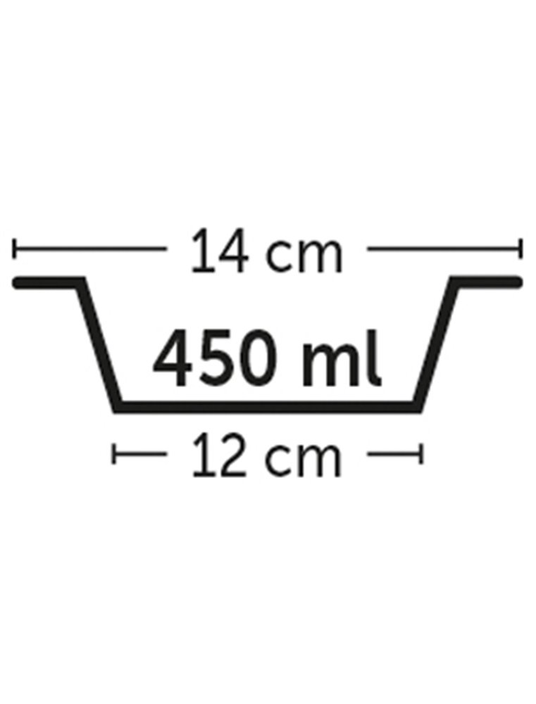Eetpot bella kena zwart 14cm450ml
