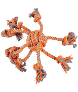 Hs katoen james octopus oranje knoopbal dia. 8cm/30cm