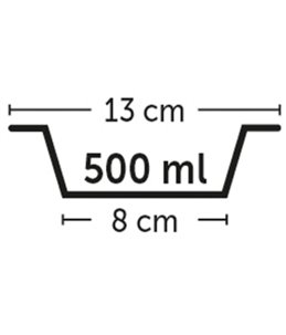 Eetpot beschrijf zwart 13cm 500ml