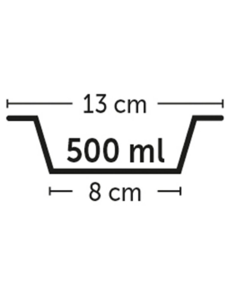 Eetpot beschrijf zwart 13cm 500ml