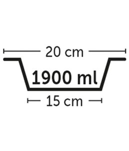 Eetpot beschrijf zwart 20cm 1900ml
