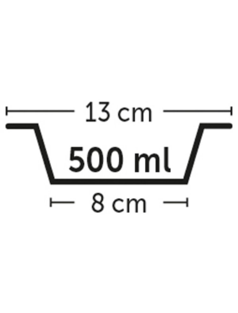 Eetpot beschrijf rood 13cm 500ml